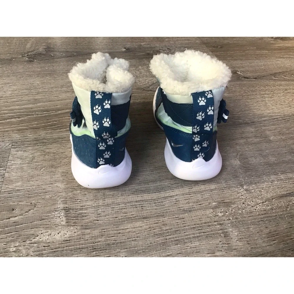 Nike Kids Flex Advance SE PS Paw prints Glacier Blue Size 12 12C Boot DQ7108-400